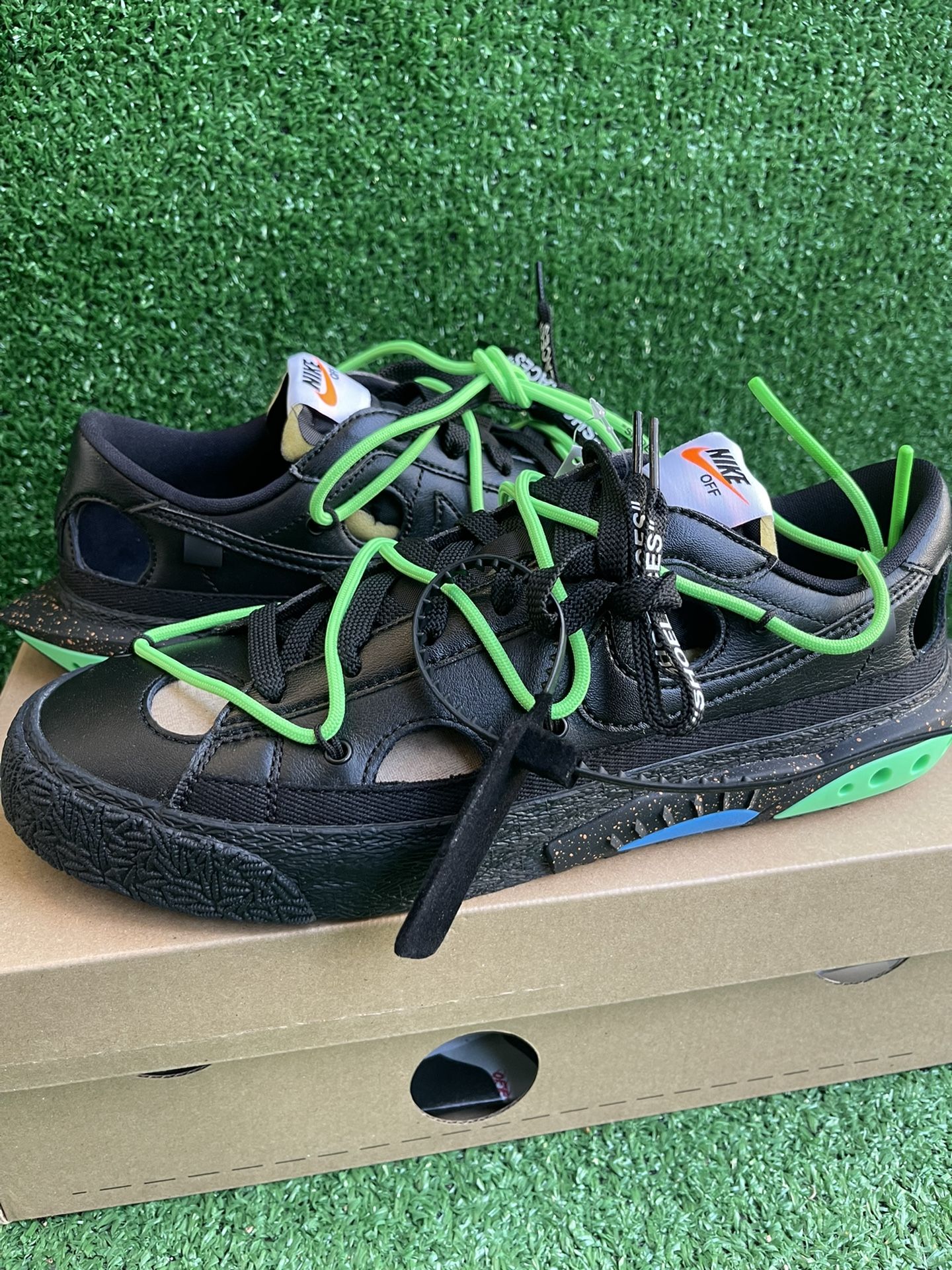 Nike Blazer Low Off White Black And Green Sneakers NIKE BLAZER LOW