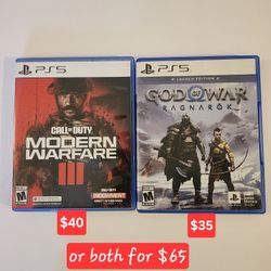 Ps5 Call Of Duty MW3&God of War Ragnarok  Like Available Today 