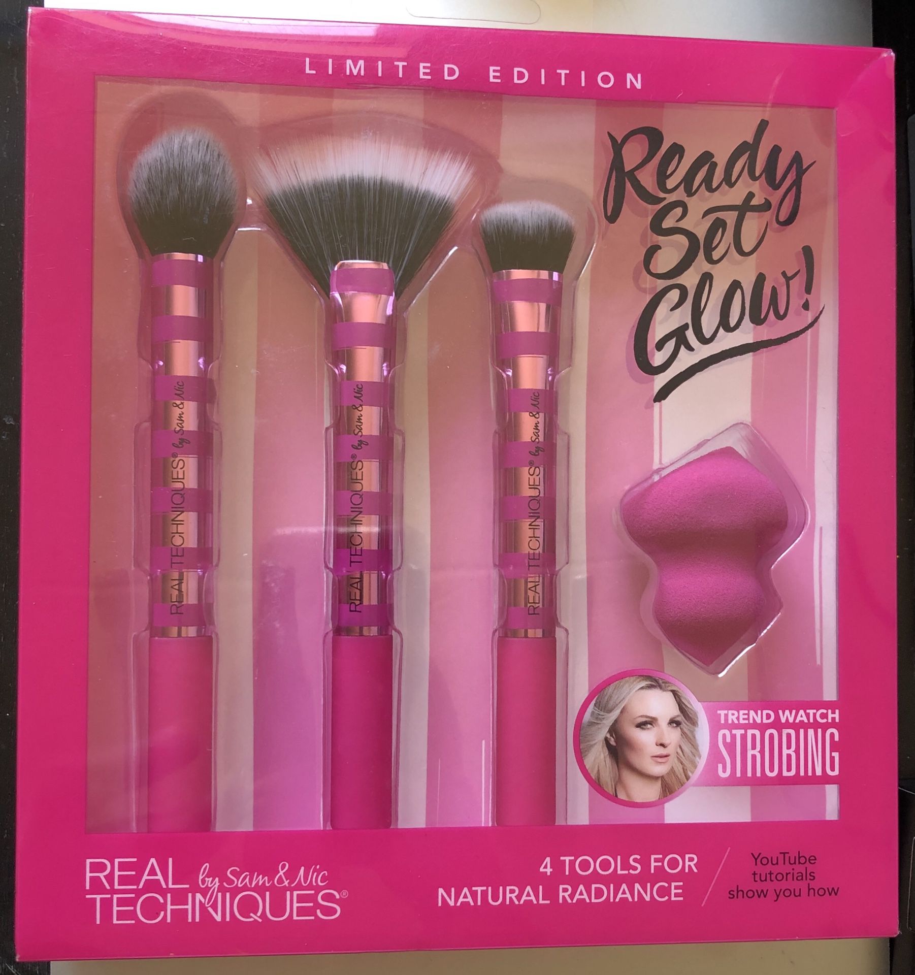 Real Techniques Limited edition Ready Set Glow Set - New Makeup Brushes & Tools