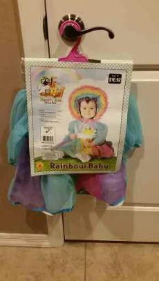 NEW! Rainbow Baby Costume 6-12m