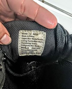 Men's Black Sneakers Size 12 Wide