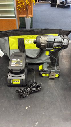 Master Mechanic 211897 20V 1/4” Cordless Impact Driver With 2 1.5Ah batteries/Charger/Carry Bag (70509451)