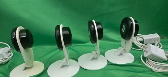 4 Yi Home 1080p WiFi Security Cameras + Power Cables -