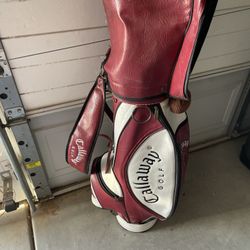 Calloway Vintage Golf Bag and a few Taylor Made and a Ping Club