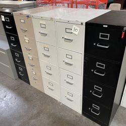 HON 4 Drawer Metal Vertical File Cabinets! Letter Sized! Only $30 Ea!!