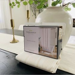 Threshold Cream Stripe Shower Curtain New 