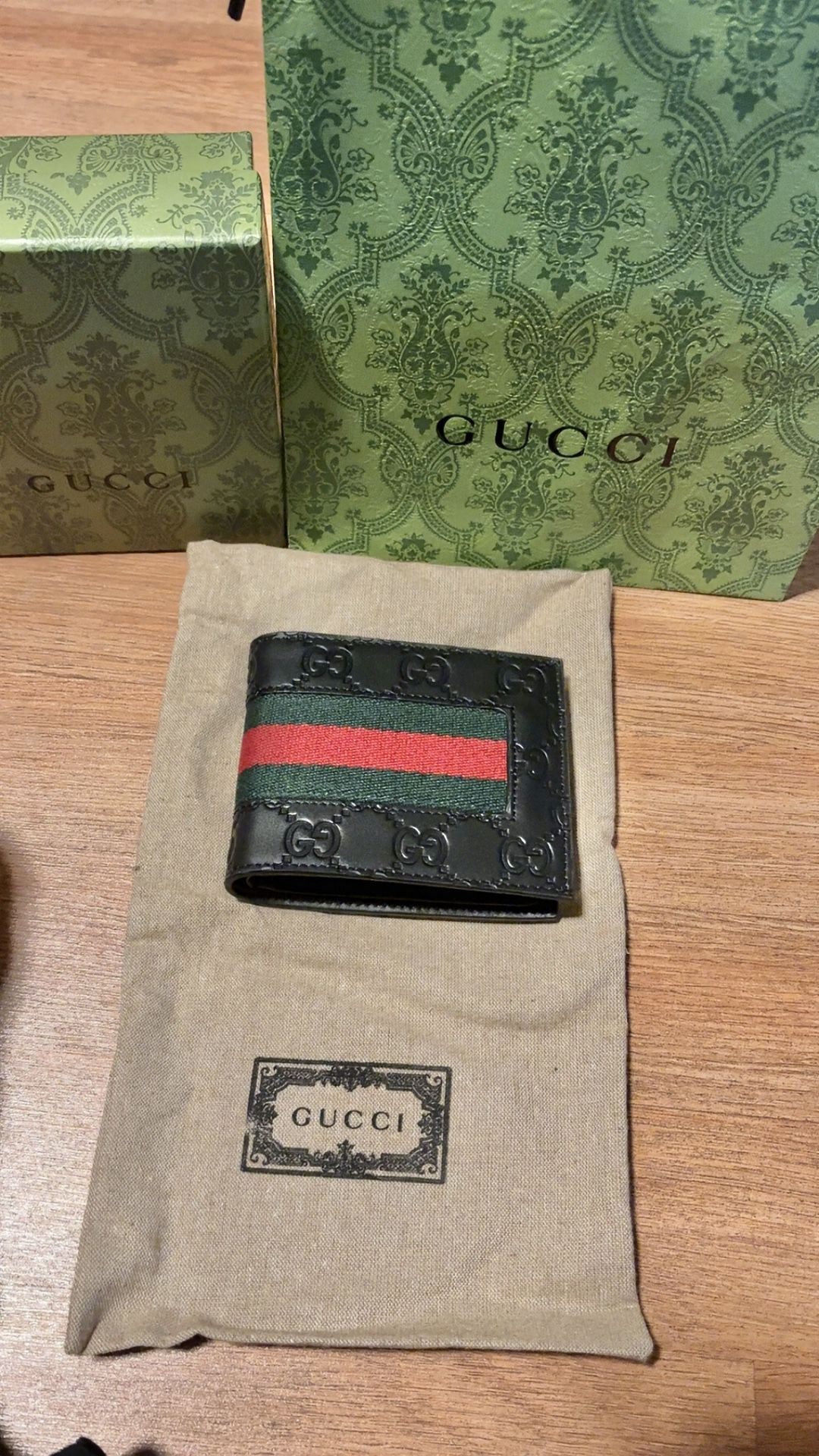 Gg Black Monogram Wallet