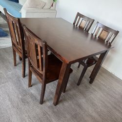 Dining Table Set With 4 Chairs 