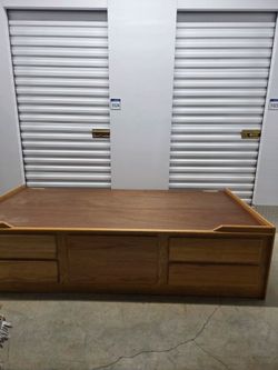 King size bed frame with drawers