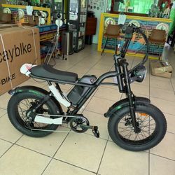 ELECTIC BIKE  MOTOR 1500 PEAK SPEED 30 MPH RANGE UP TO 50 pas DUAL DISK BRAKES TIRES 20in .x 4.0in BATTERY 48V /15A