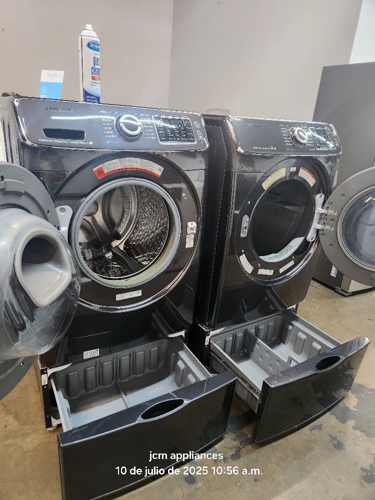 SAMSUNG SET STEAM WASHER AND ELECTRIC DRYER 👌
