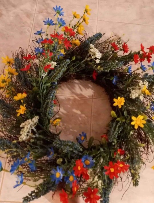 Large Artificial Flower Wreaths $30 Each or 2 For $50