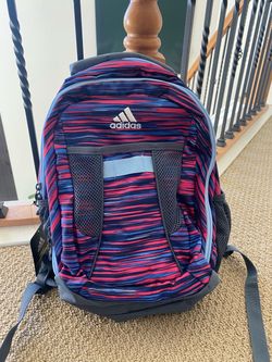 Adidas Backpack Pink Blue Stripe