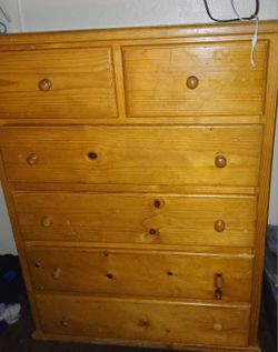 6 Draw Dresser Wood