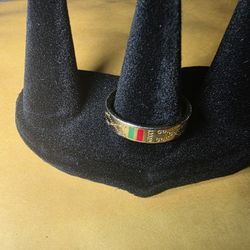 GUCCI RING GREEN RED Size 9.5