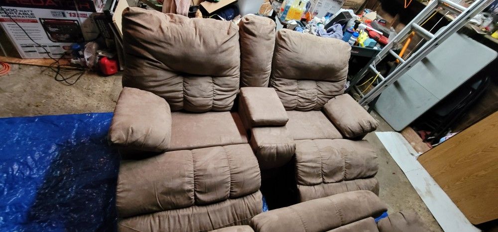 Couch  with Pull Out Bed and Love Seat Recliner