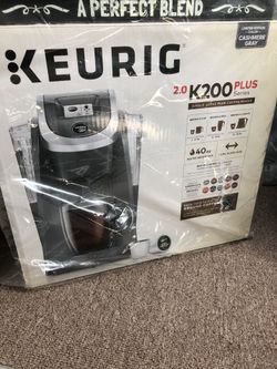 BRAND NEW KEURIG 2.0 K200 PLUS SERIES SINGLE SERVE COFFEE MAKER LIMITED EDITION CASHMERE GRAY
