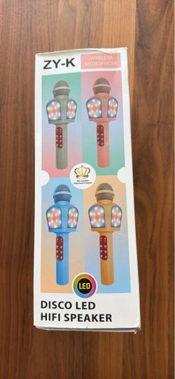 ZY-K Wireless Karaoke Microphone with Disco LED