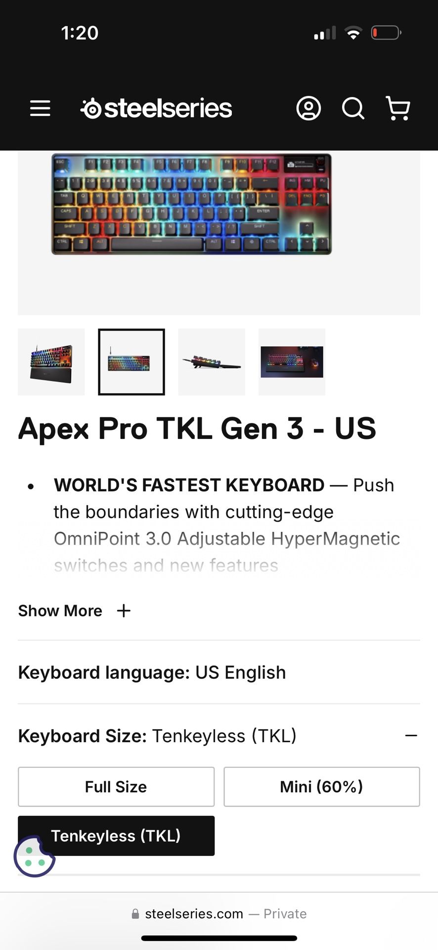Apex Pro TKL Gen 3