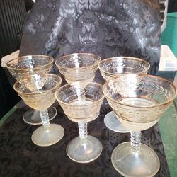 (6) Champagne Glasses 