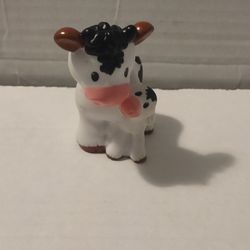 Vintage Fisher Price Little People Mother Cow and Calf Action Figure