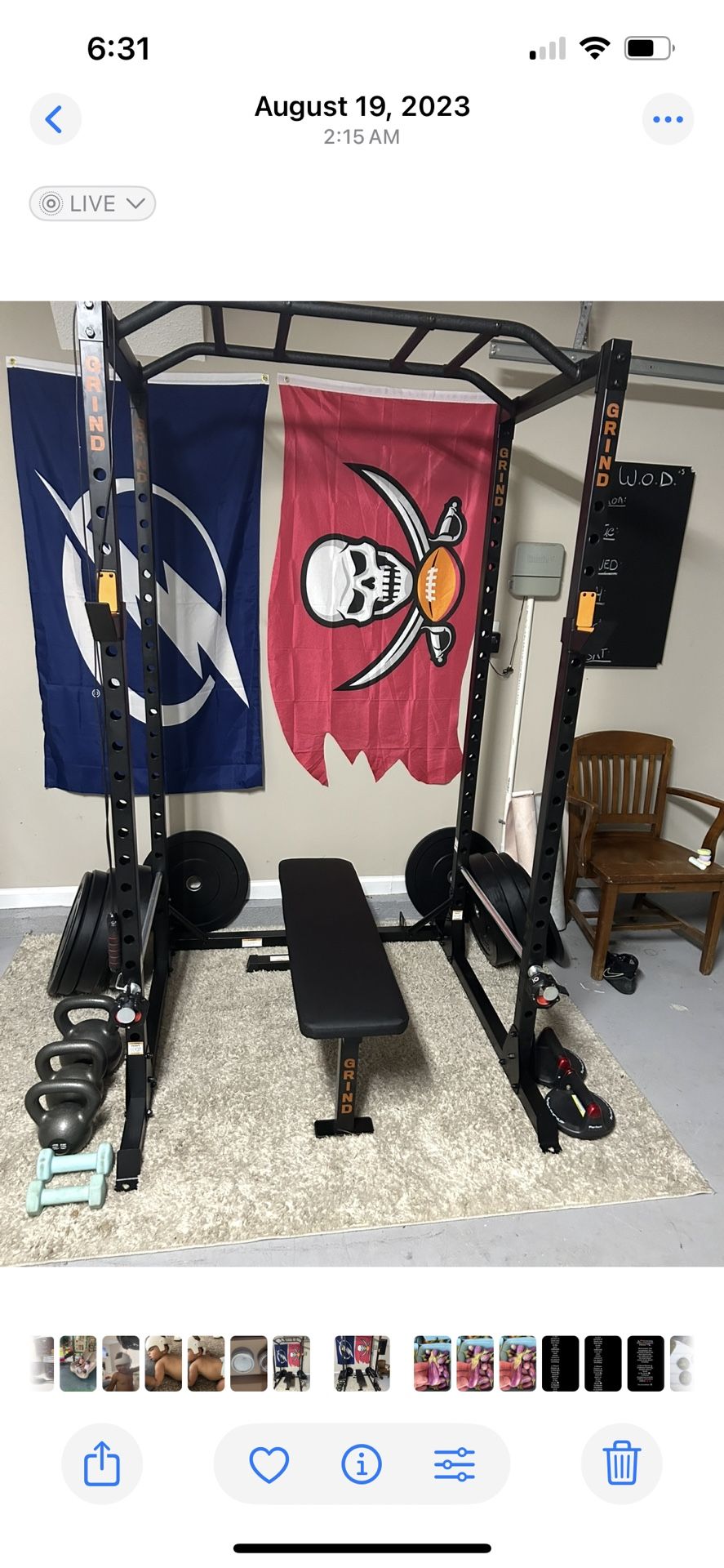 Full squat rack, Olympic Bar, 315lbs Of Weight