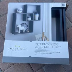 Interlocking Wall Shelf Set (New) Black