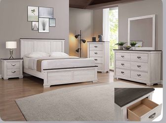 Farmhouse Two-Tone Bedroom Furniture Set