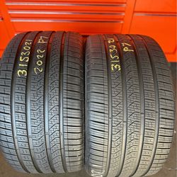 21” tires pirelli 315/30/21 semi new with free installation $250
