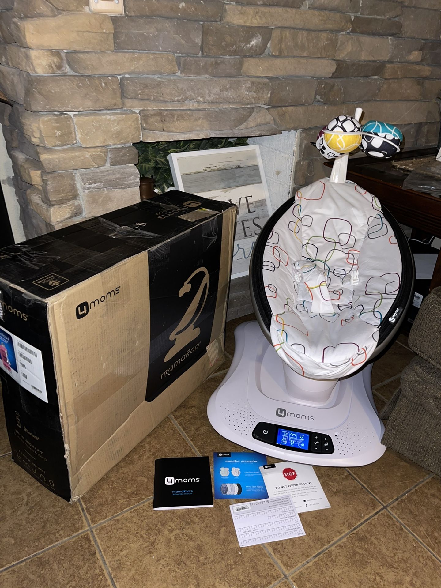 4moms mamaRoo 4 Baby Swing | Bluetooth Baby Rocker with 5 Unique Motions 