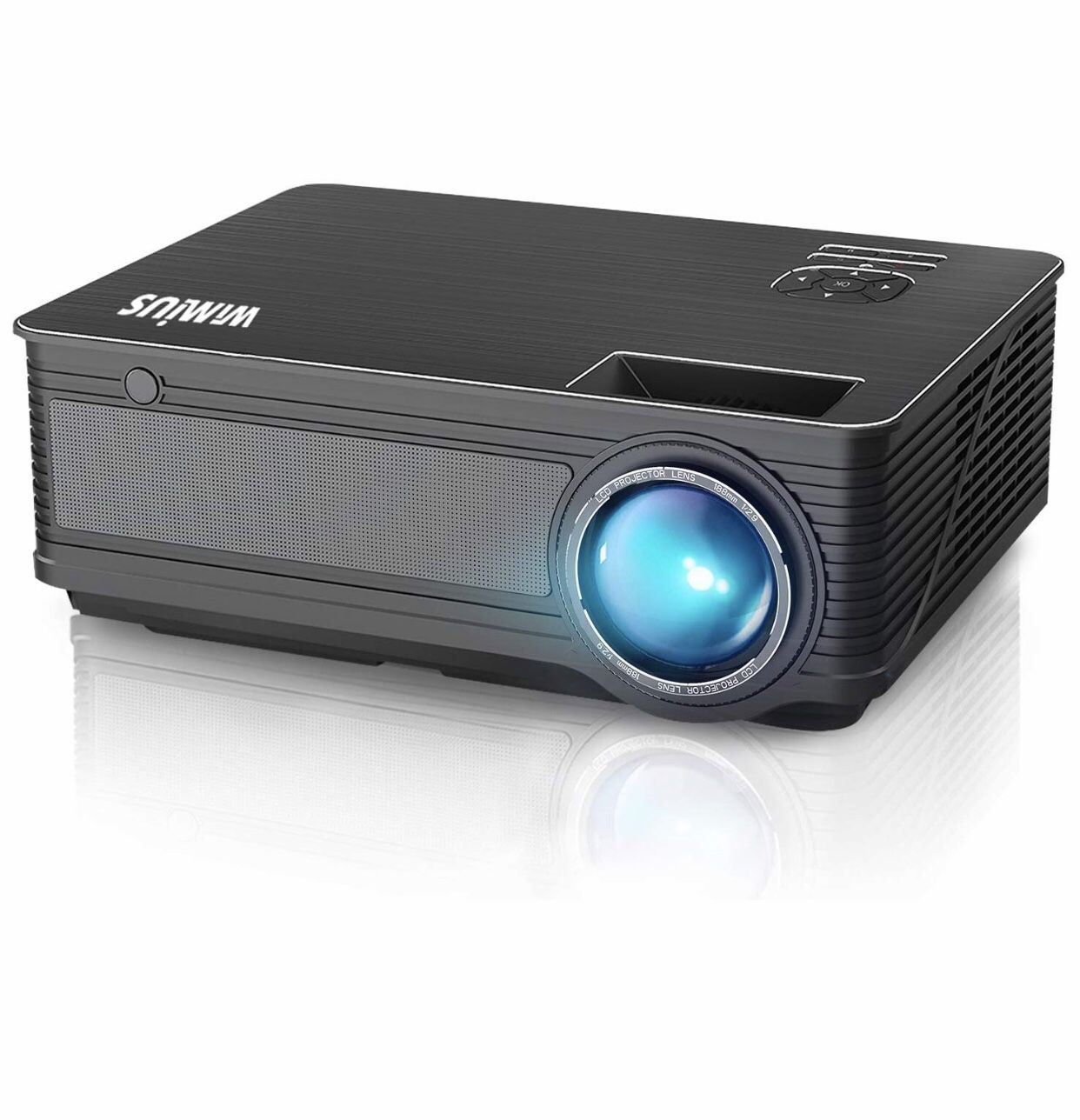 Projector, WiMiUS P18 Upgraded 4200 Lumens LED Projector Support 1080P 200" Display 50,000H LED Compatible with Amazon Fire TV Stick Laptop iPhone An