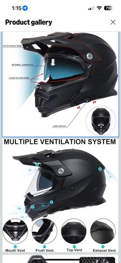 Dirt Bike Motorcycle ATV UTV Helmet- All Size Available 