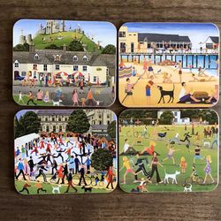 Louise Braithwaite Art Drink Coasters on Cork (Set of 4)
