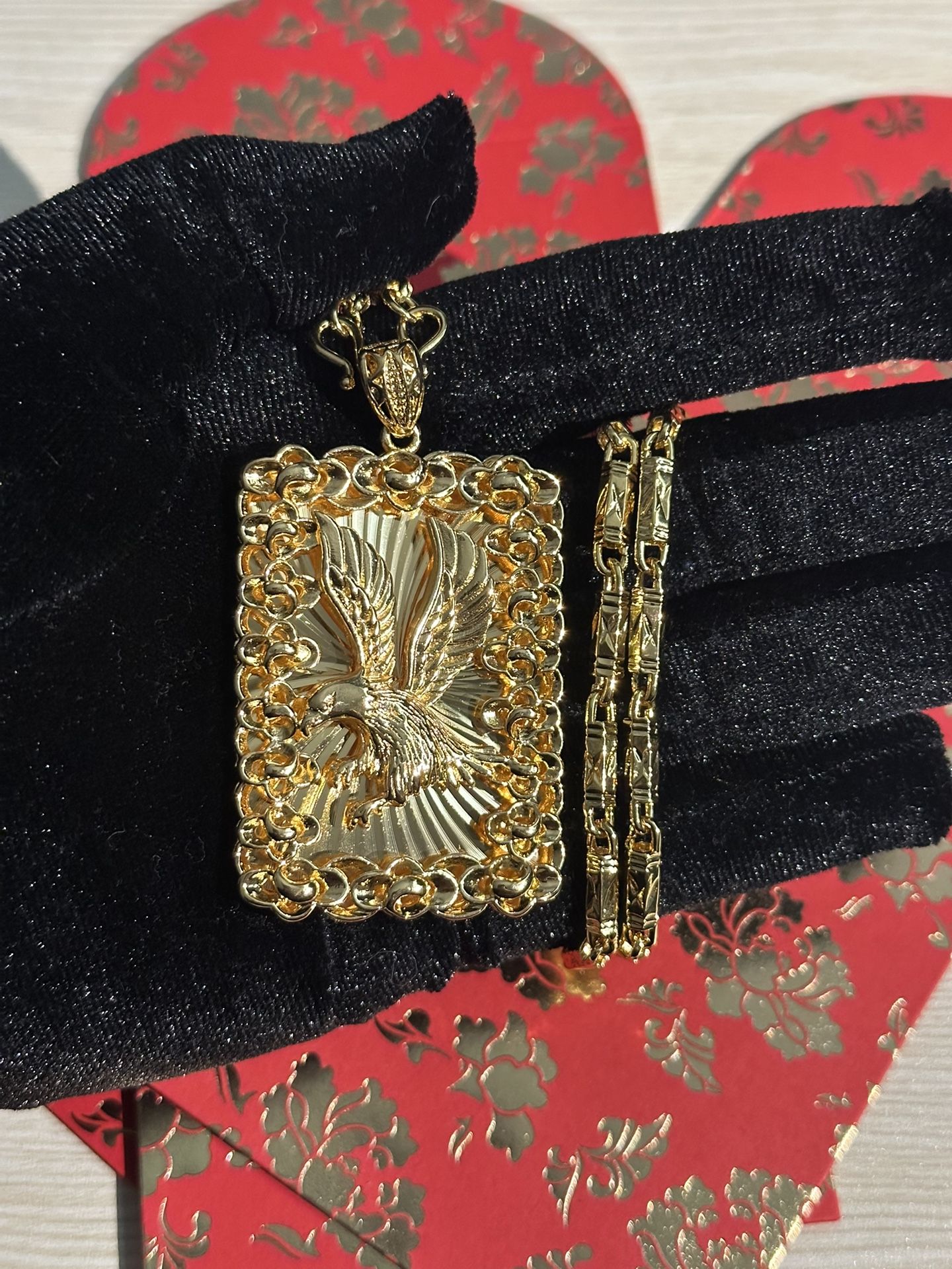 18K Gold PLATED Eagle Pendant Necklace