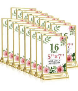 Gold Acrylic Sign Holders