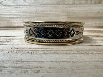 Sterling & 12K GF (Gold) Cuff Bracelet Navajo 27.2g  (PO1016688)