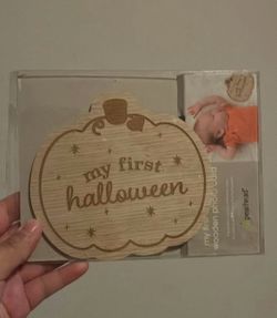 My first Halloween baby photo card.