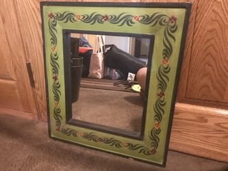 Antique wooden mirror