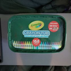 164 Crayola Crayons & Storage Tub - Exclusive Collection 