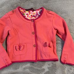 5/6 Little Girls-Pink Cardigan Jacket