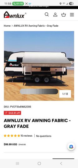 New in box10x8 rv camper pvc  fabric awning