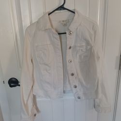 White Denim Jacket Size Small