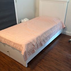 White Twin Bed 