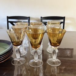 Glass cups and plates