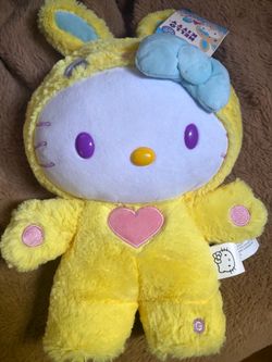 Hello Kitty Yellow Bunny Plush with Tags