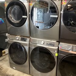 New Samsung Steam Washer And Dryer Gas Set 