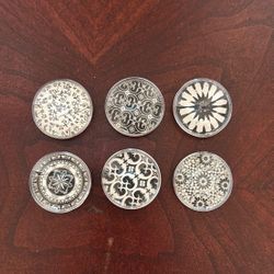 Six Decorative Magnets  - Black And White 