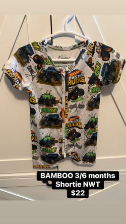 BAMBOO Shortie Monster Truck 3/6 months