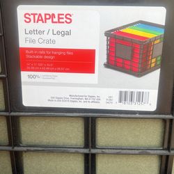 Staples Letter/ Legal File Crate 
