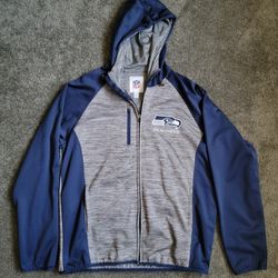 Seattle Seahawks Full Zip Hoodie(L)